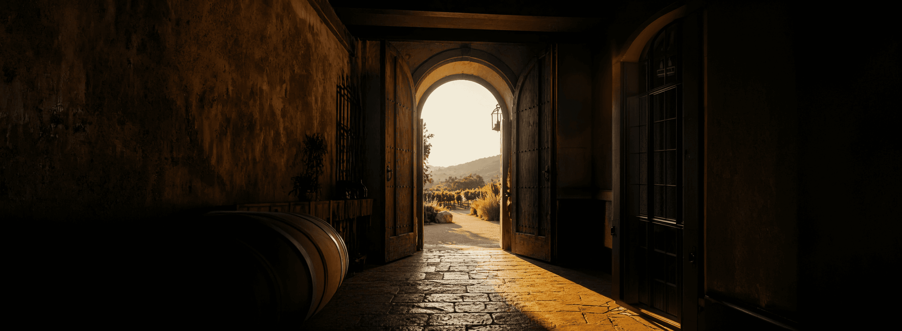Cena y servicio de vinos en el viaje VIAJE GOURMET